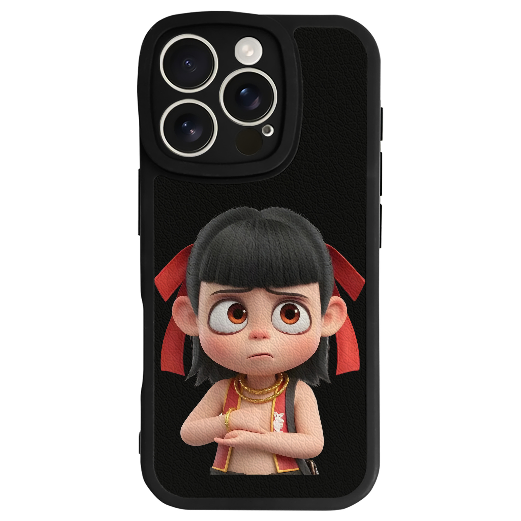 （画像用） Ne Zha 2 ナタ 魔童の大暴れ 【iPhone 16シリーズ対応】シリコンスマホケース（レザー調） 材質：シリコン